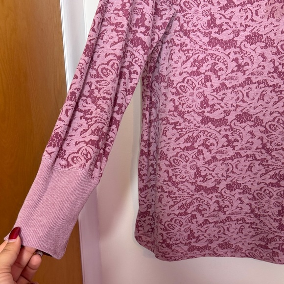 Maurices Mauve Patterned Long Sleeve Top Size 2 - Picture 5 of 13